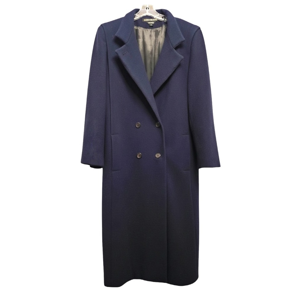 VTG Donnybrook NAVY OVERCOAT TRENCH PEA Coat Jacket Wool Blend DOUBLE BREAST 12P